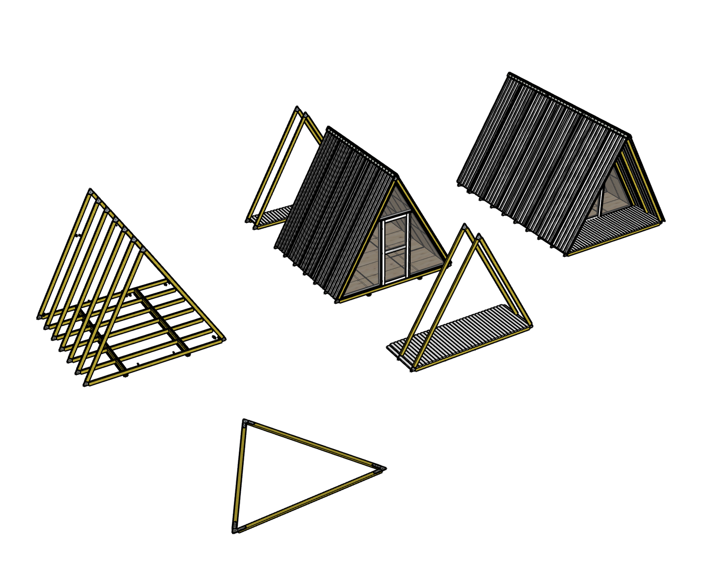 Set de 3 Conectores Metalicos BikiniHouses para AFrame12